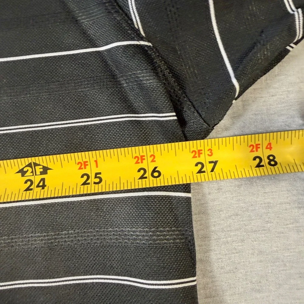 Nike Golf Dri-FIT Polo Shirt Mens XXL Black White Striped Short Sleeve Pinstripe
